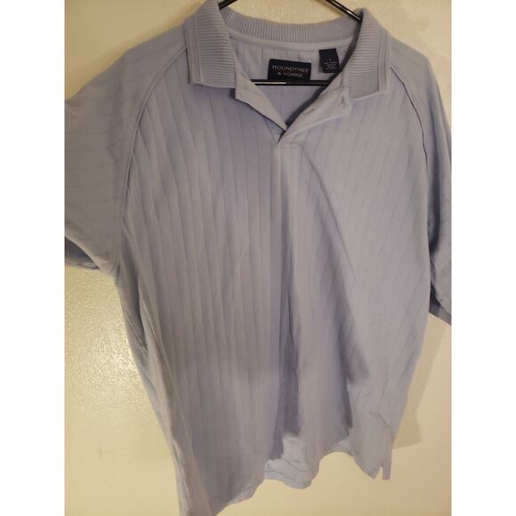Roundtree & Yorke Short Sleeve Mens Polo Shirt 100% Cotton Large Blue - Picture 3 of 6